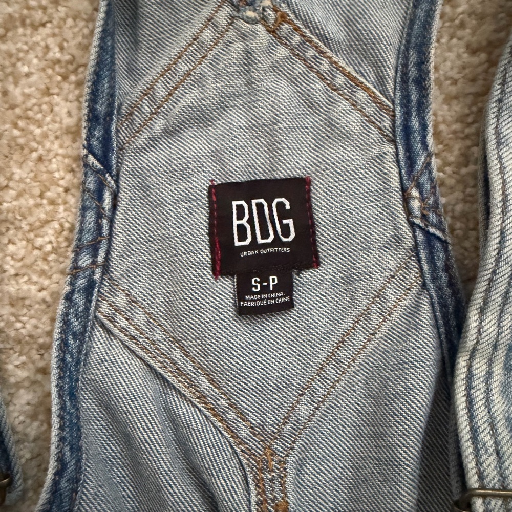 BDG Urban Outfitters Ryder Boyfriend Overall Light Wash Vintage Slash Size 4 - Picture 10 of 11